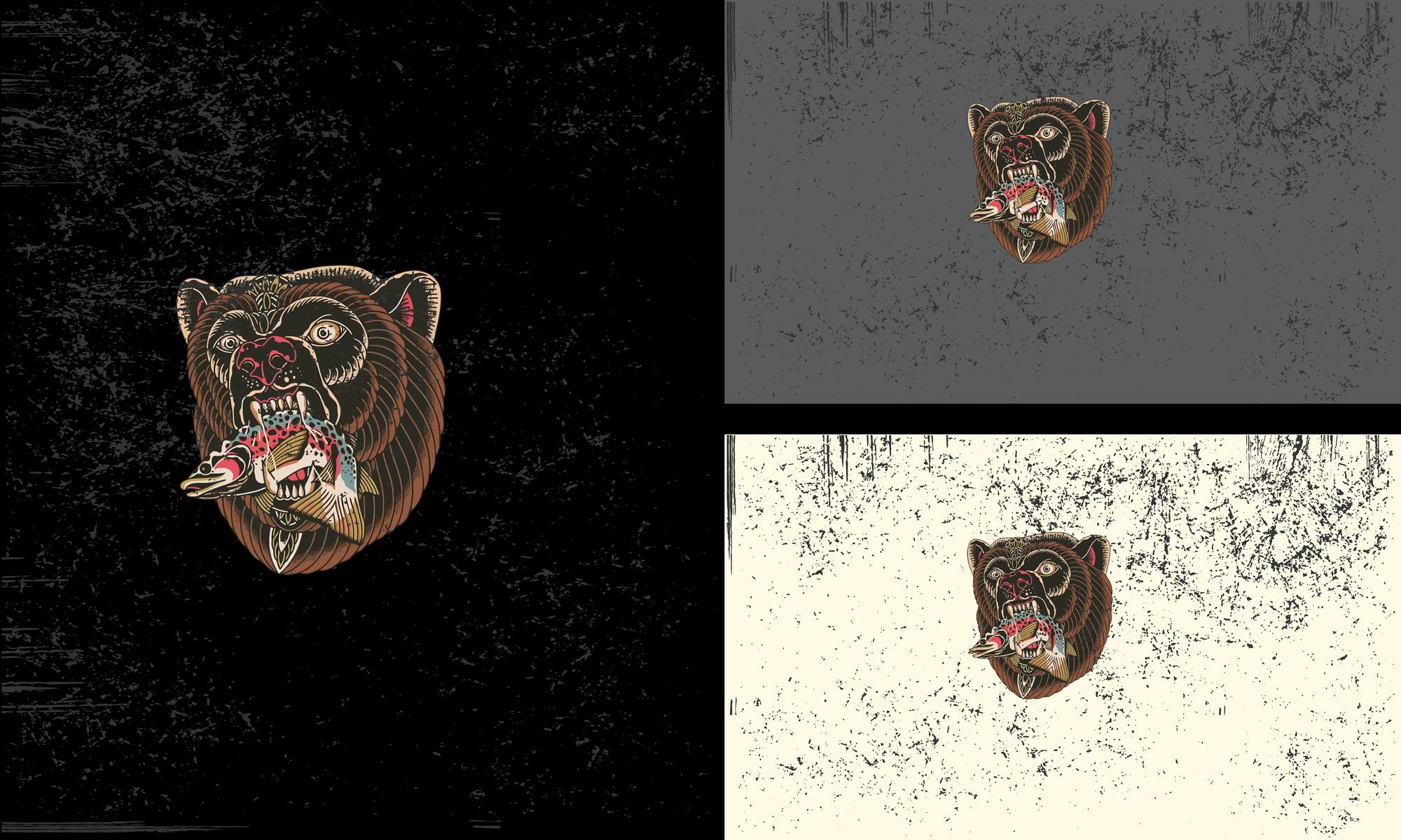 Kleines Set bestickter Patches auf schwarzem Hintergrund